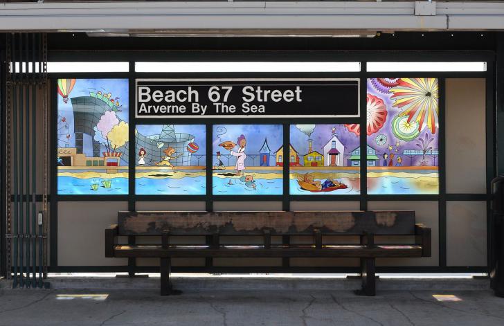 Beach 67 Street Subway Station New York, USA
